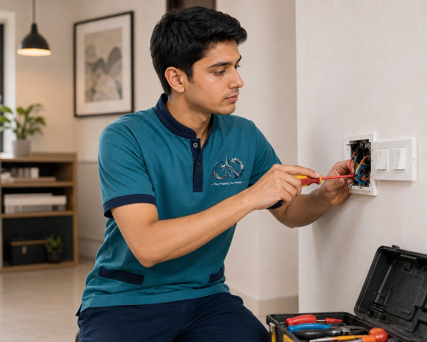 AC cleaning technician